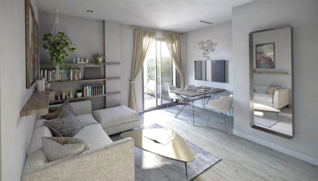 Suministro e instalación de parquet laminado PERGO en 76 viviendas en las Lagunas de Mijas