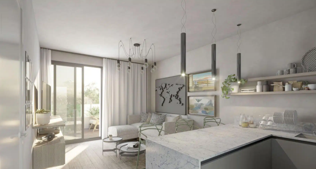 Suministro e instalación de parquet laminado PERGO en 76 viviendas en las Lagunas de Mijas