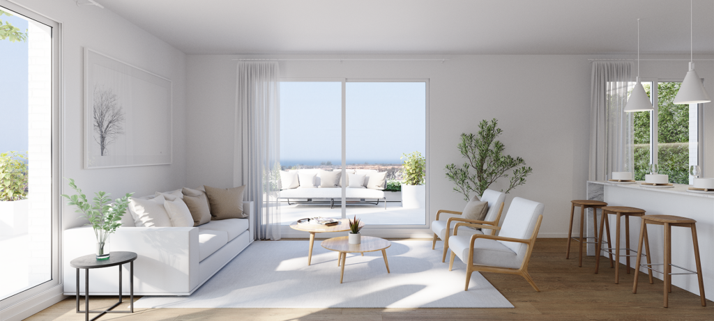 Suministro e instalación de parquet laminado Intafloor en 54 viviendas Terraza de Guadaiza en Marbella