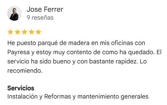 Reseña de cliente de Payresa