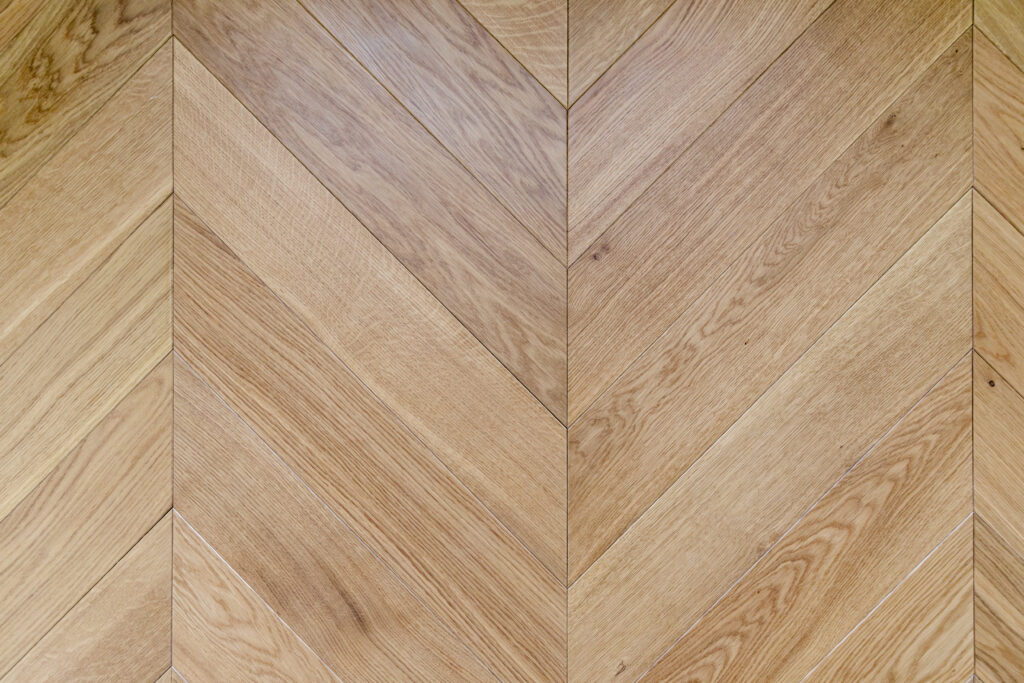 Detalle de parquet de espiga en Málaga